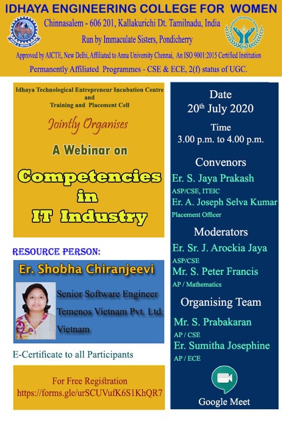 International Webinar on Innovation to Entrepreneur